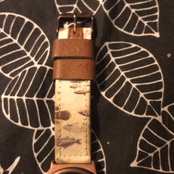 Komono watch brown with fish print bracelet - Picture 4 of 5